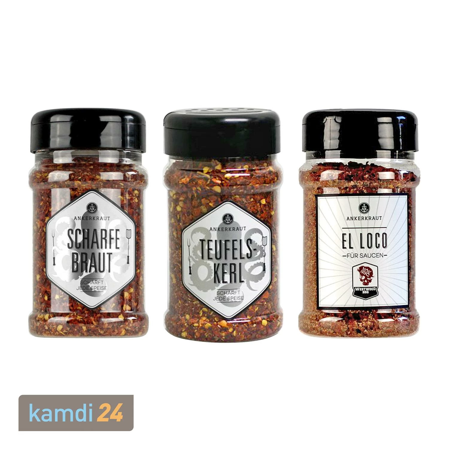 Ankerkraut Gewürzstreuer-Set Schärfe-Kick 3 Ankerkraut Gewürzstreuer-Set Schärfe-Kick