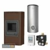 Aquaflam 17 Basic Brown Wasserführender Kaminofen Komplett-Set + Kombispeicher THKE 825 + 1 SWT