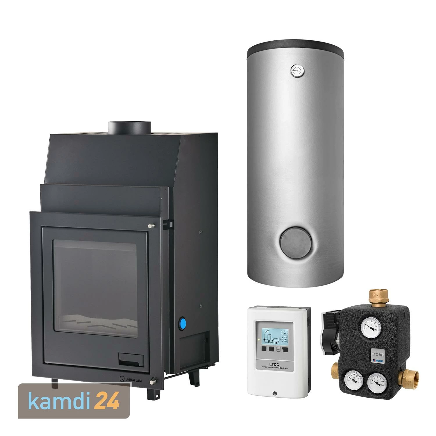 Aquaflam 17 Basic Wasserführender Kamineinsatz Komplett-Set Hygienespeicher SH 750 3 Aquaflam 17 Basic Wasserführender Kamineinsatz Komplett-Set Hygienespeicher SH 750