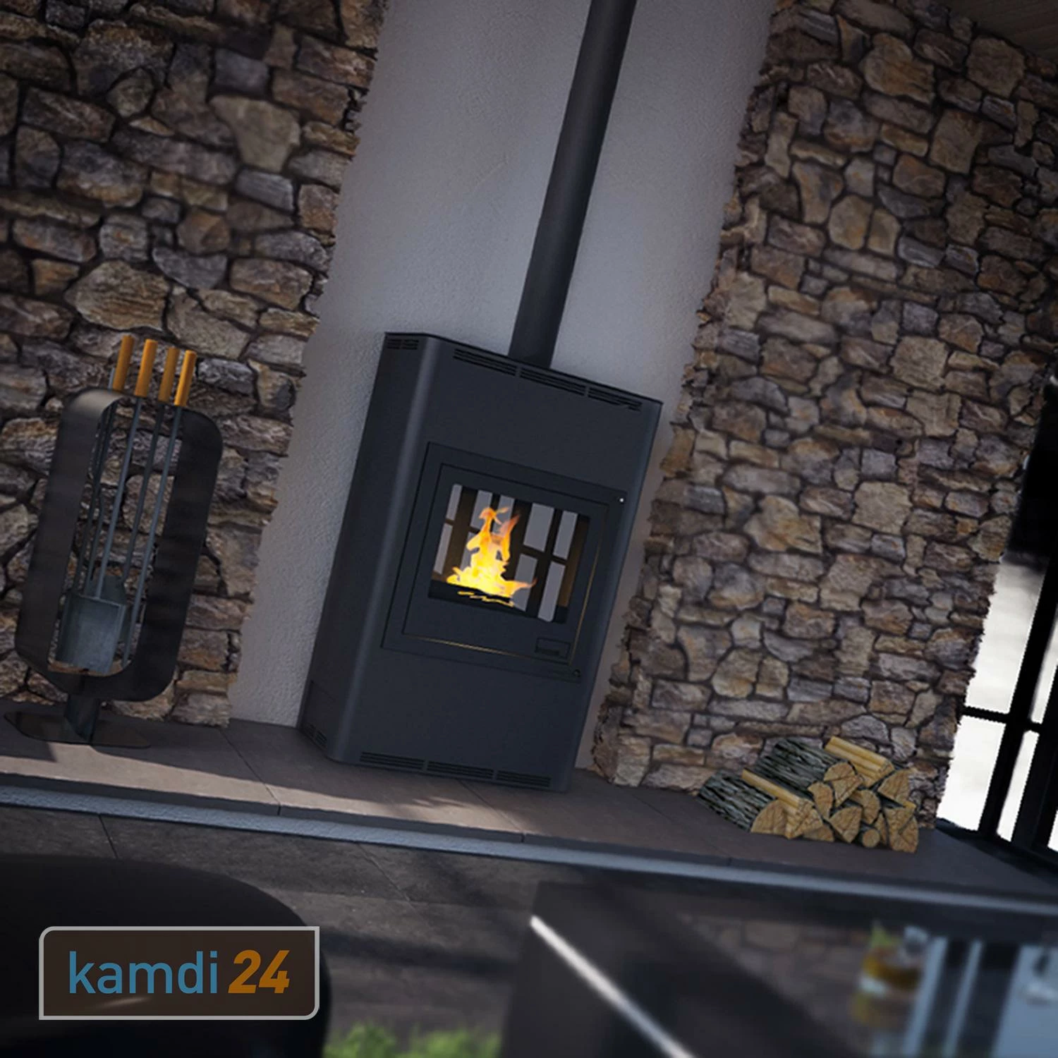 Aquaflam 25 Automatic Wasserführender Kaminofen Black 3 Aquaflam 25 Automatic Wasserführender Kaminofen Black