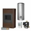 Aquaflam 25 Basic Brown Wasserführender Kaminofen Komplett-Set + Pufferspeicher TPSR 1000 + 1 SWT