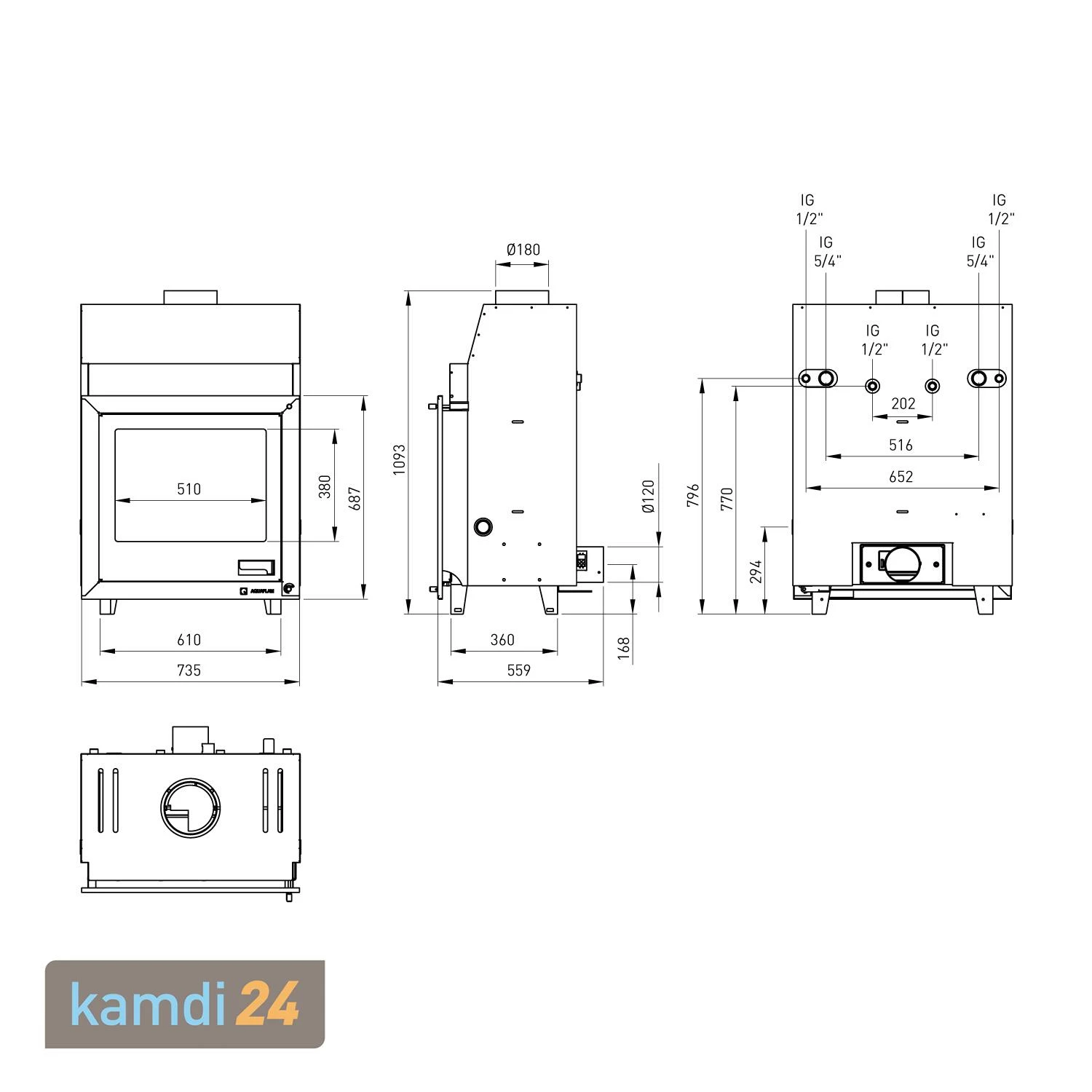 Aquaflam 25 Flat Automatic Wasserführender Kamineinsatz 11 Aquaflam 25 Flat Automatic Wasserführender Kamineinsatz – Bild 9