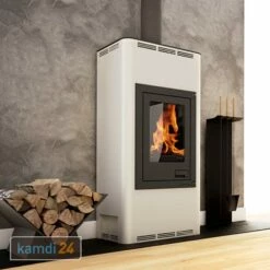 Aquaflam 7 Basic Wasserführender Kaminofen Creme