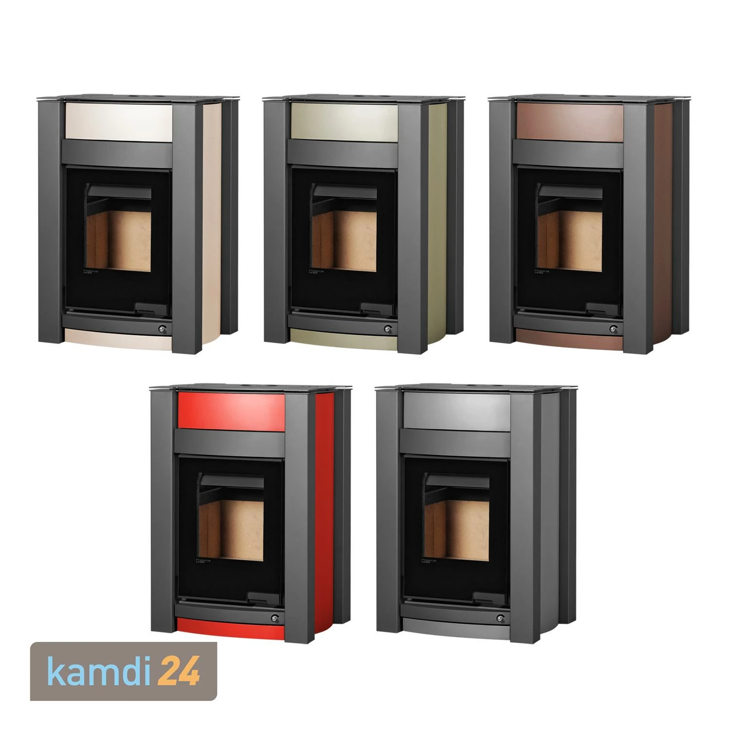 Aquaflam Vario Kalmar Basic Wasserführender Kaminofen Olive 11/7 KW 5 Aquaflam Vario Kalmar Basic Wasserführender Kaminofen Olive 11/7 KW – Bild 3