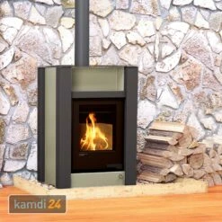 Aquaflam Vario Lend Manual Wasserführender Kaminofen Olive 11/7 KW