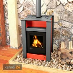 Aquaflam Vario Lend Manual Wasserführender Kaminofen Red 11/5 KW