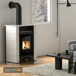 Aquaflam Vario Peru Manual Wasserführender Kaminofen Weiß 11/5 KW