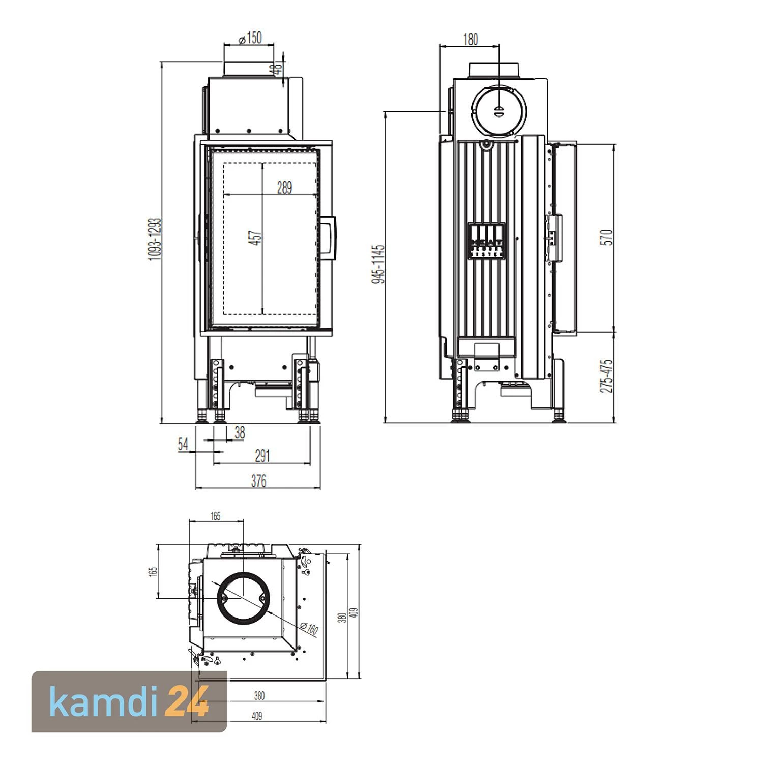 Austroflamm 38x38x57 K 2.0 Kamineinsatz Ecke Links Feuerraum Schwarz 4 Austroflamm 38x38x57 K 2.0 Kamineinsatz Ecke Links Feuerraum Schwarz – Bild 2