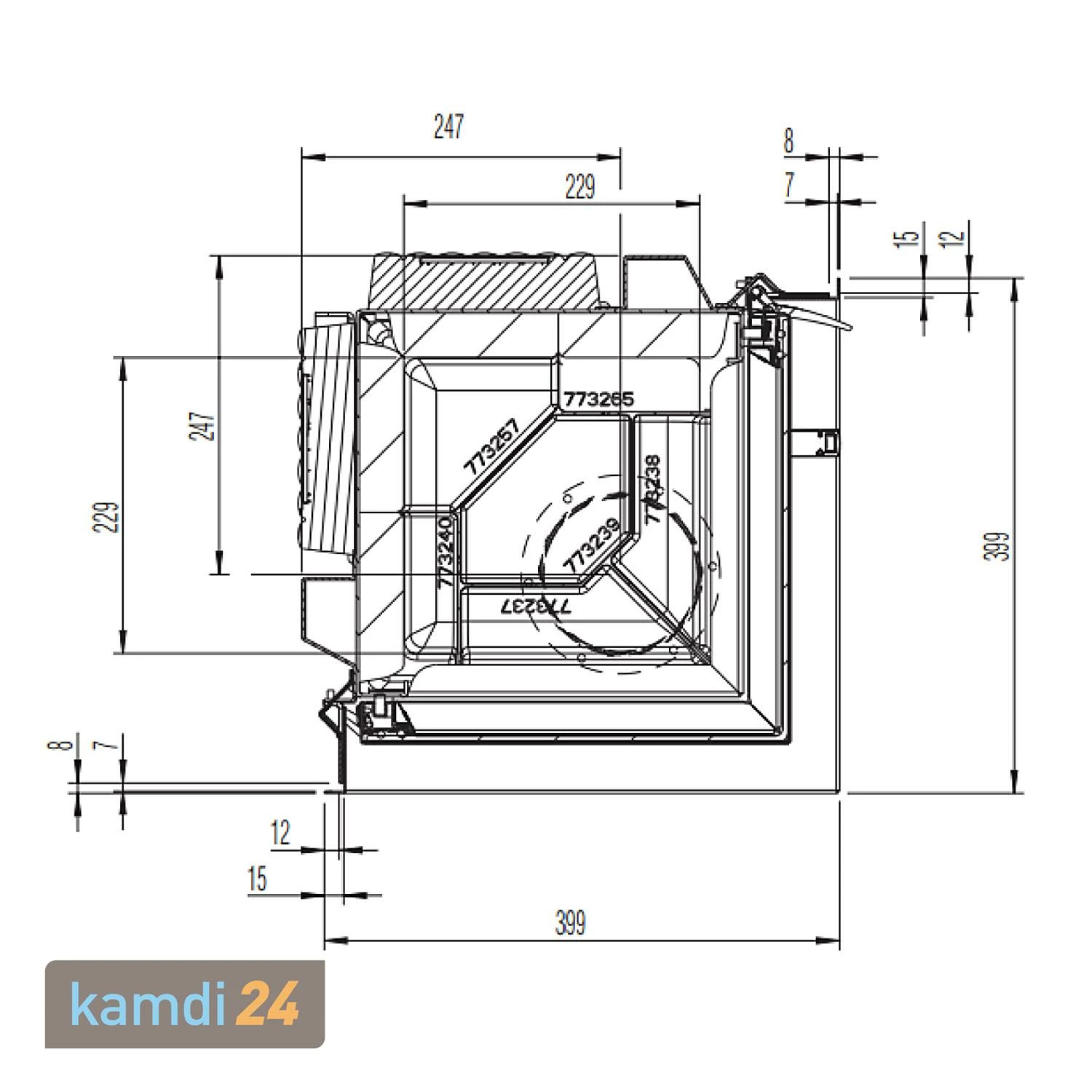 Austroflamm 38x38x57 K 2.0 Kamineinsatz Ecke Links Feuerraum Schwarz 5 Austroflamm 38x38x57 K 2.0 Kamineinsatz Ecke Links Feuerraum Schwarz – Bild 3