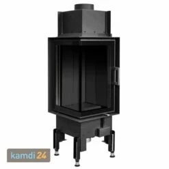 Austroflamm 38x38x57 K 2.0 Kamineinsatz Ecke Links Feuerraum Schwarz