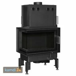 Austroflamm 63x40x42 K 2.0 Kamineinsatz Ecke Links Feuerraum Schwarz