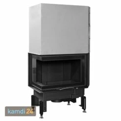 Austroflamm 63x40x42 S 2.0 Kamineinsatz Ecke Links Feuerraum Schwarz