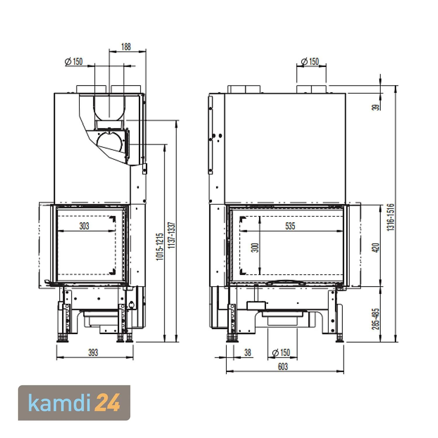 Austroflamm 63x40x42 S 2.0 Kamineinsatz Ecke Rechts 6 Austroflamm 63x40x42 S 2.0 Kamineinsatz Ecke Rechts – Bild 4