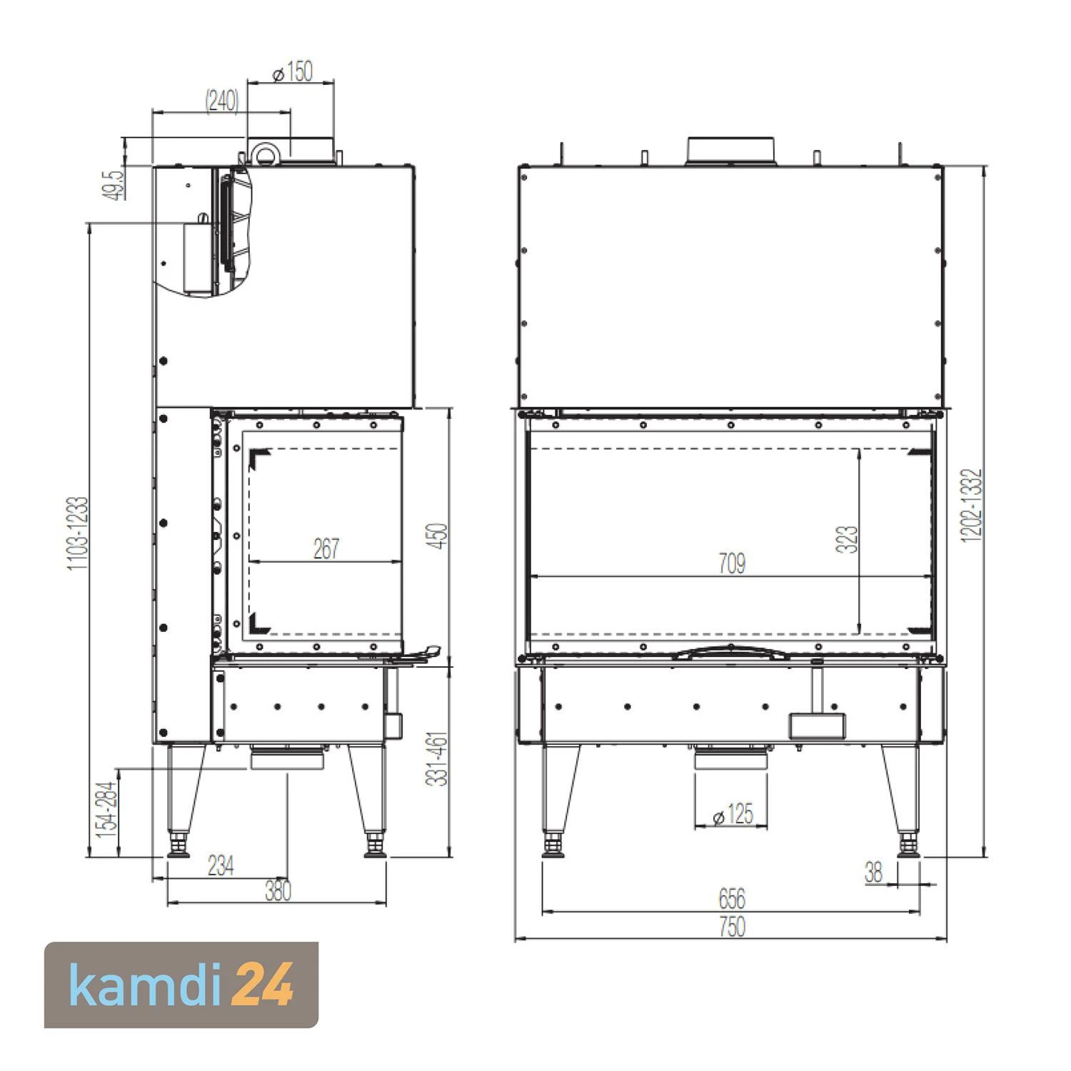 Austroflamm 75x35x45 S3 2.0 Kamineinsatz Feuerraum Schwarz 6 Austroflamm 75x35x45 S3 2.0 Kamineinsatz Feuerraum Schwarz – Bild 4