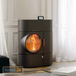 Austroflamm Clou Duo Kombi-Kaminofen Stahl Gussgrau