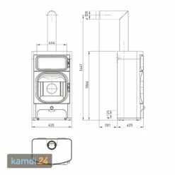 Austroflamm Heidi Back Kaminofen Stahl Schwarz, RR Hinten -Angebote Kamdi24 Store austroflamm heidi back kaminofen stahl schwarz rr hinten 21909 m 4