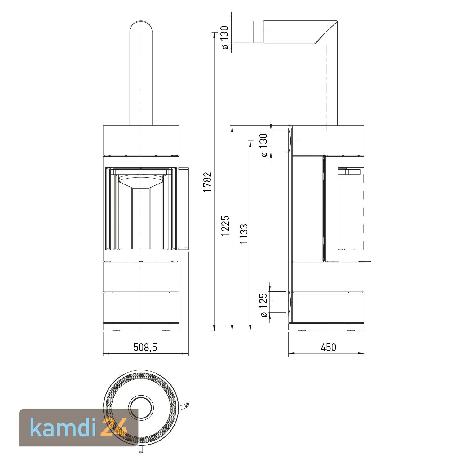 Austroflamm Lux Kaminofen Stahl Schwarz 6 Austroflamm Lux Kaminofen Stahl Schwarz – Bild 4
