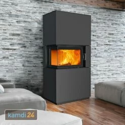Austroflamm Sam 2.0 Kaminbausatz Eckverglasung Links Mit Klapptür Stahl Gussgrau
