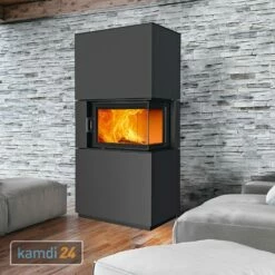Austroflamm Sam 2.0 Kaminbausatz Eckverglasung Rechts Mit Klapptür Stahl Gussgrau