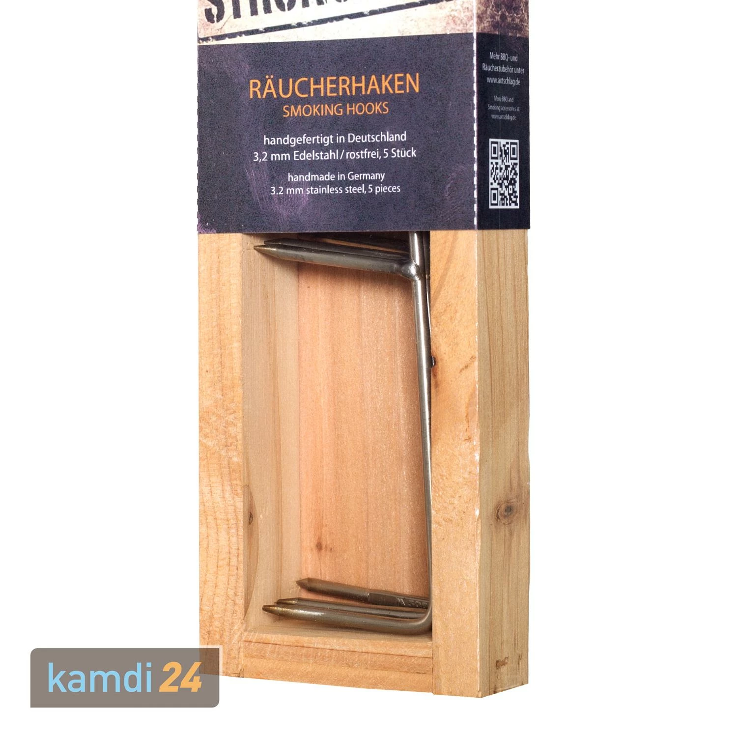 Axtschlag Strong Hook Räucherhaken 5er Set 5 Axtschlag Strong Hook Räucherhaken 5er Set – Bild 3