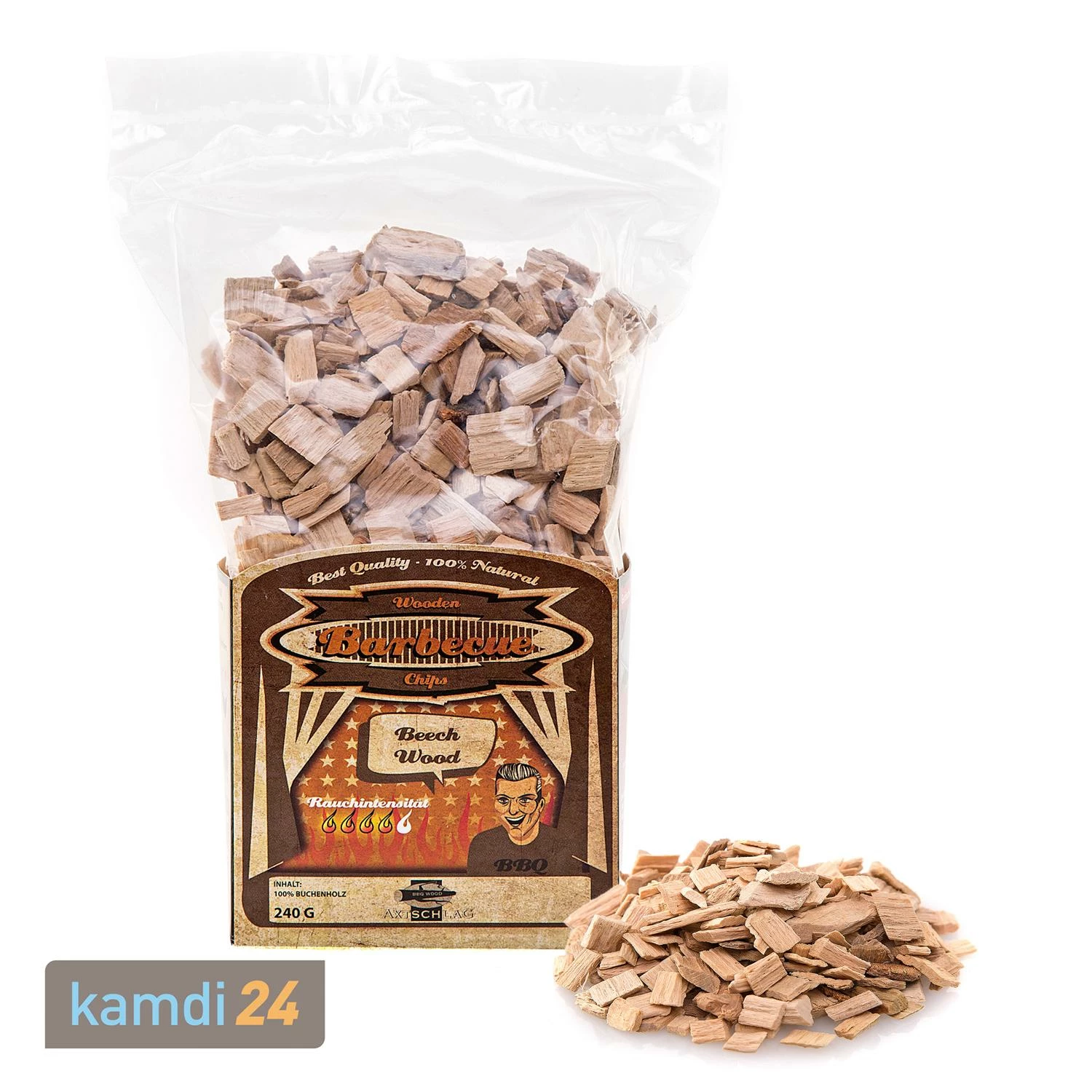 Axtschlag Wood Smoking Chips 3er-Set: Buche, Hickory & Devil´s Smoke 4 Axtschlag Wood Smoking Chips 3er-Set: Buche, Hickory & Devil´s Smoke – Bild 2