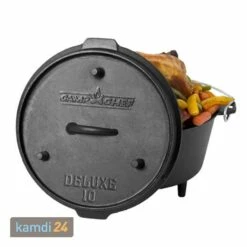 Camp Chef Deluxe Dutch Oven DO-10 Mit 4 Kg Tom Coco Grill-Kokoskohle Briketts Und Feuergott Anzündkamin -Angebote Kamdi24 Store camp chef deluxe dutch oven do 10 mit 4 kg tom coco bbq grill briketts und feuergott anzuendkamin 20080 m 3