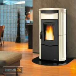 Dal Zotto Jole Idro 2.0 Wasserführender Pelletofen Stahl Madreperla