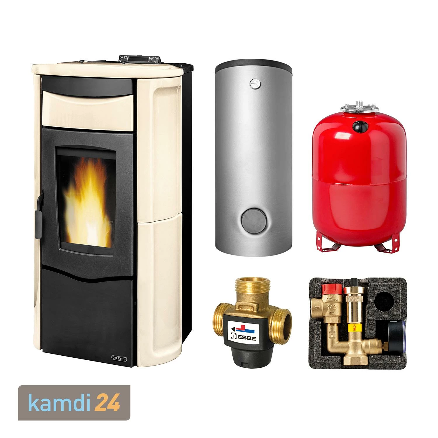 Dal Zotto Jole Idro 2.0 Wasserführender Pelletofen Stahl Madreperla Komplett-Set Pufferspeicher TPSR 600 + 1 SWT 3 Dal Zotto Jole Idro 2.0 Wasserführender Pelletofen Stahl Madreperla Komplett-Set Pufferspeicher TPSR 600 + 1 SWT