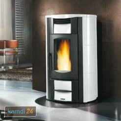 Dal Zotto Marta Idro 2.0 Wasserführender Pelletofen Stahl Weiß