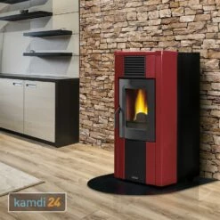 Dal Zotto Rita Elite Evo Pelletofen Stahl Bordeaux