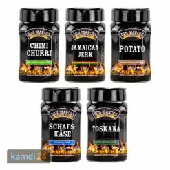 Don Marco´s Barbecue-Gewürz-Set: Chimichurri, Jamaican Jerk, Potato, Schafskäse & Toskana