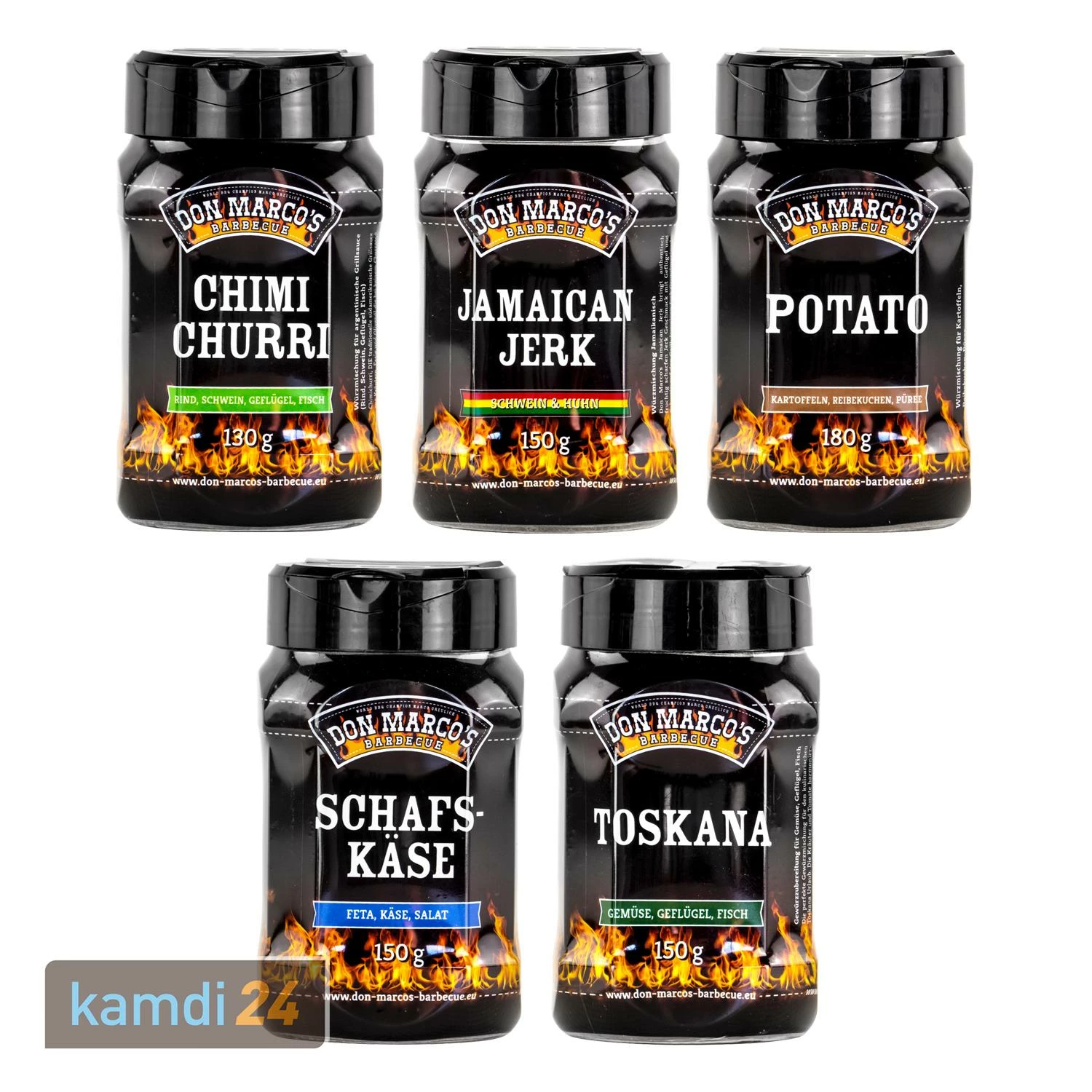 Don Marco´s Barbecue-Gewürz-Set: Chimichurri, Jamaican Jerk, Potato, Schafskäse & Toskana 3 Don Marco´s Barbecue-Gewürz-Set: Chimichurri, Jamaican Jerk, Potato, Schafskäse & Toskana