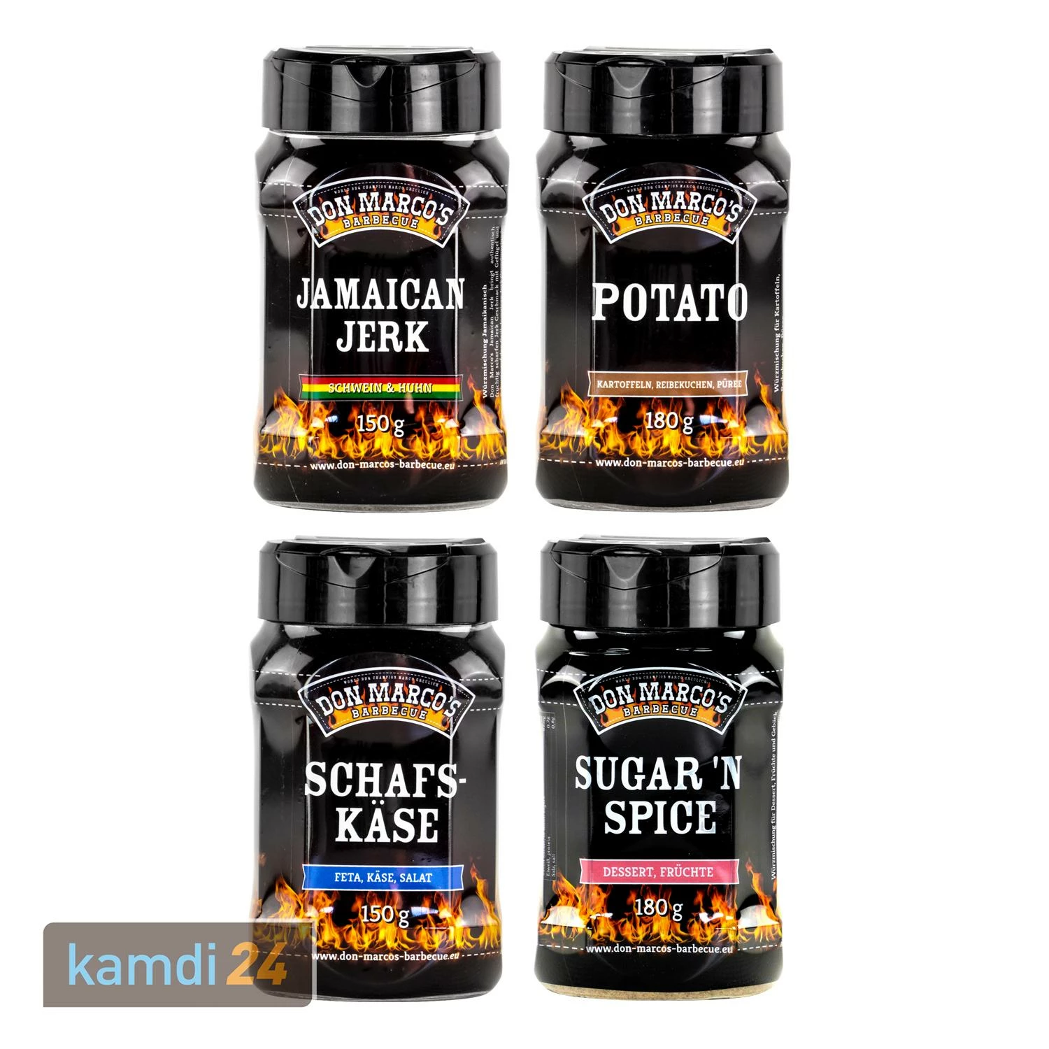 Don Marco´s Barbecue-Gewürz-Set: Jamaican Jerk, Potato, Schafskäse & Sugar´n Spice 3 Don Marco´s Barbecue-Gewürz-Set: Jamaican Jerk, Potato, Schafskäse & Sugar´n Spice