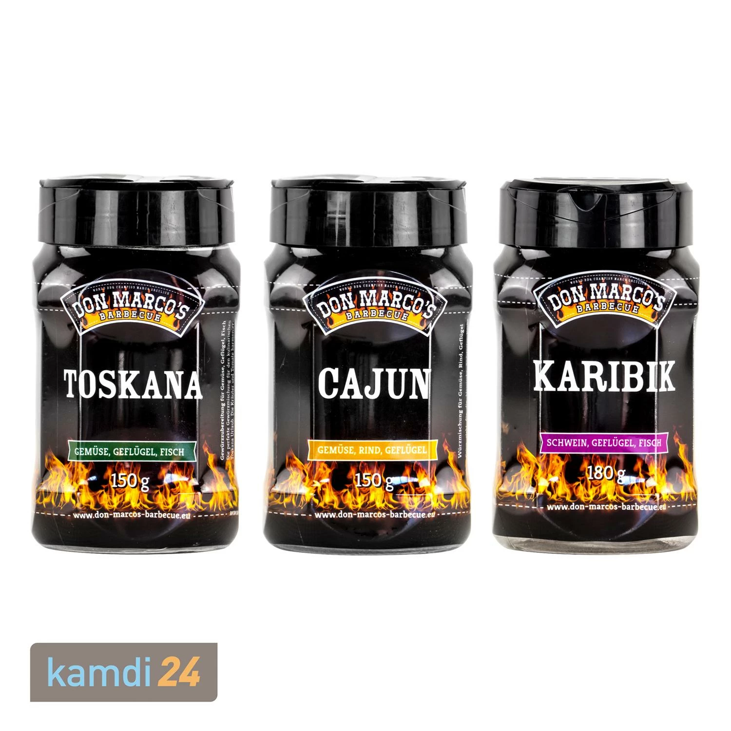 Don Marco´s Barbecue-Gewürz-Set: Toskana, Cajun & Karibik 3 Don Marco´s Barbecue-Gewürz-Set: Toskana, Cajun & Karibik