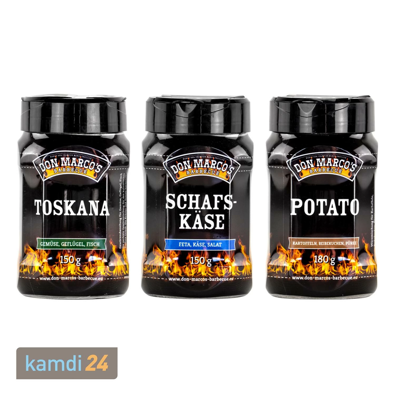 Don Marco´s Barbecue-Gewürz-Set: Toskana, Schafskäse & Potato 3 Don Marco´s Barbecue-Gewürz-Set: Toskana, Schafskäse & Potato