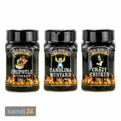 Don Marco´s Rub-Set: Chipotle Butter & Dip Seasoning, Carolina Mustard & Crazy Chicken