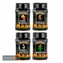 Don Marco´s Rub-Set: Pork Powder, Texas Style, Crazy Chicken & Sombrero