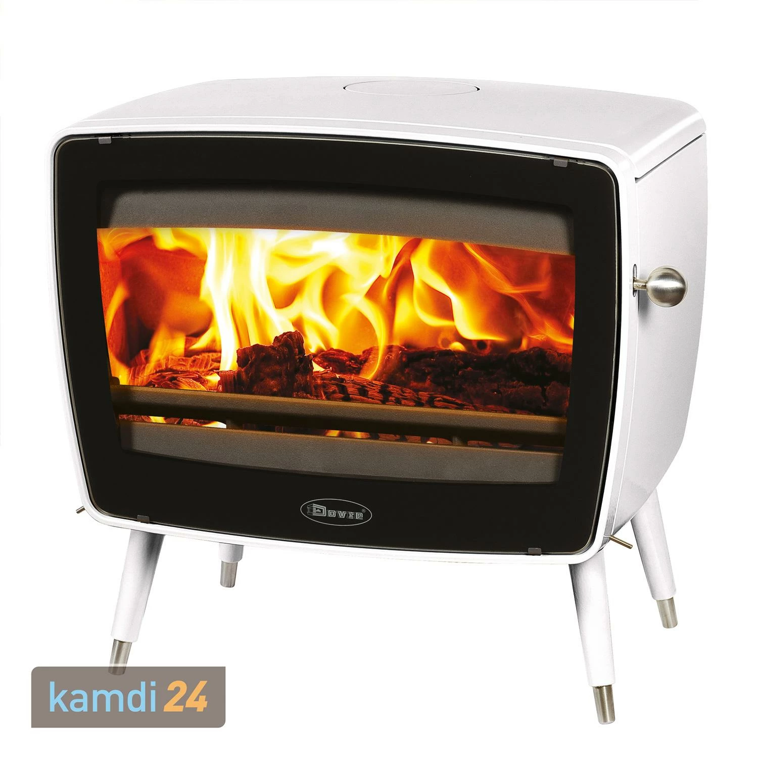 Dovre Vintage 50 Kaminofen Gusseisen Weiß Emailliert 4 Dovre Vintage 50 Kaminofen Gusseisen Weiß Emailliert – Bild 2