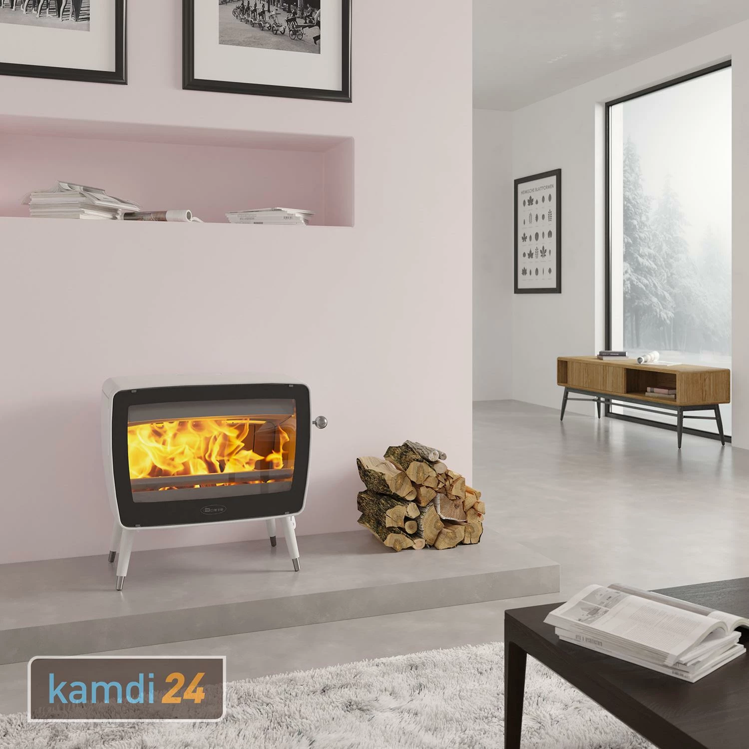 Dovre Vintage 50 Kaminofen Gusseisen Weiß Emailliert 9 Dovre Vintage 50 Kaminofen Gusseisen Weiß Emailliert – Bild 7