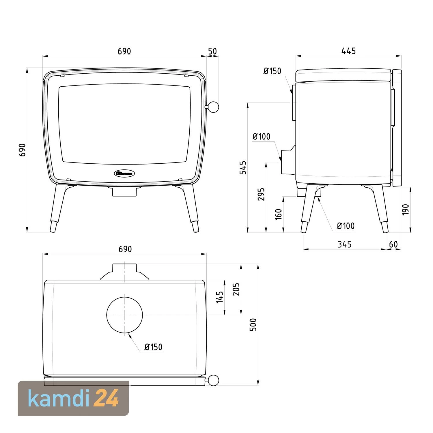 Dovre Vintage 50 Kaminofen Gusseisen Weiß Emailliert 11 Dovre Vintage 50 Kaminofen Gusseisen Weiß Emailliert – Bild 9