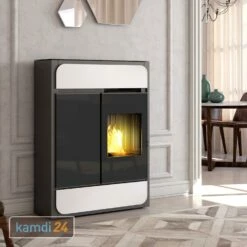 Edilkamin Bild Up Pelletofen Keramik Weiß