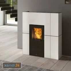 Edilkamin Blade H 15 Wasserführender Pelletofen Stahl Mattweiß