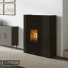 Edilkamin Blade H 15 Wasserführender Pelletofen Stahl / Glas Schwarz