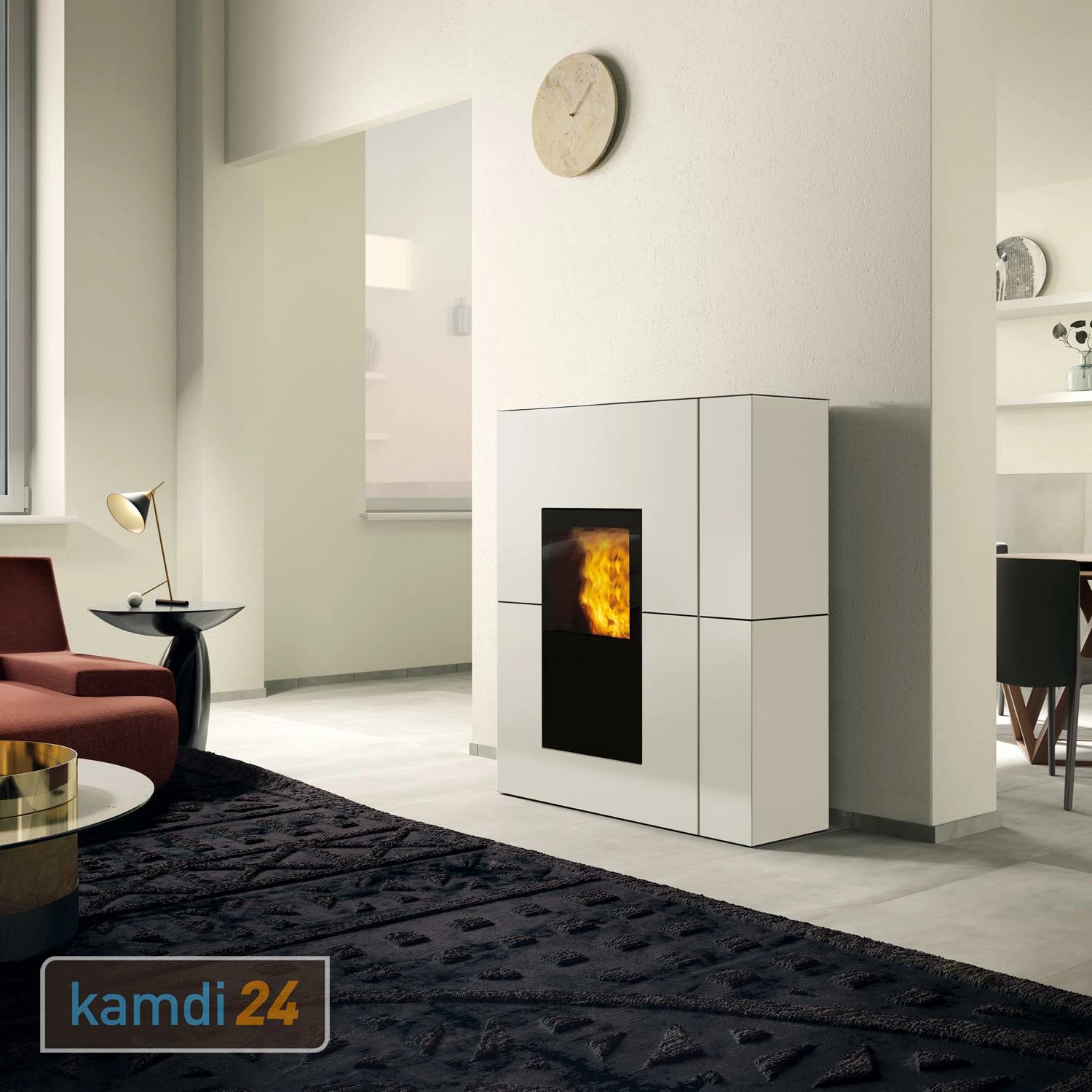 Edilkamin Blade2 H18 Up Wasserführender Pelletofen Stahl Mattweiß Inkl. Kit R-FX 6 Edilkamin Blade2 H18 Up Wasserführender Pelletofen Stahl Mattweiß Inkl. Kit R-FX – Bild 4