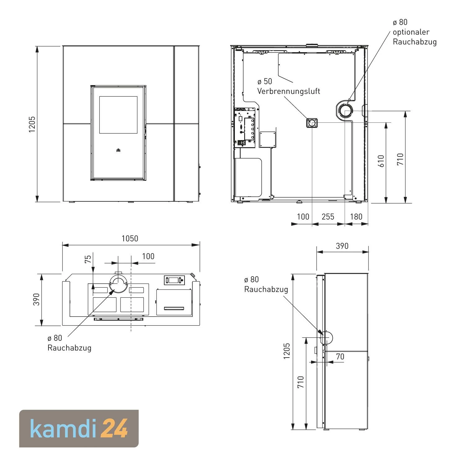 Edilkamin Blade2 H18 Up Wasserführender Pelletofen Stahl Mattweiß Inkl. Kit R-FX 8 Edilkamin Blade2 H18 Up Wasserführender Pelletofen Stahl Mattweiß Inkl. Kit R-FX – Bild 6