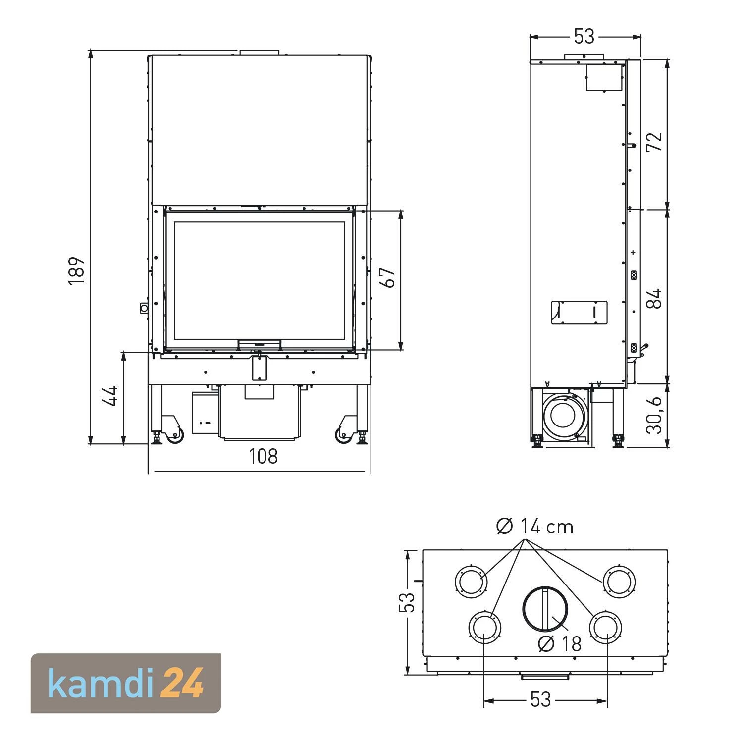 Edilkamin Blokk 90 V Kamineinsatz Feuerraum Weiß 5 Edilkamin Blokk 90 V Kamineinsatz Feuerraum Weiß – Bild 3