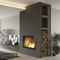 Edilkamin Blokk 90 V Kamineinsatz Feuerraum Weiß