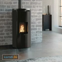 Edilkamin Celia Air Tight Plus Pelletofen Stahl Schwarz / Glas Schwarz