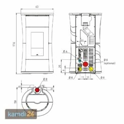 Edilkamin Cherie 11 EVO Pelletofen Keramik Weiß -Angebote Kamdi24 Store edilkamin cherie 11 evo pelletofen keramik weiss 23565 m 4