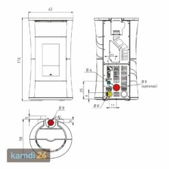Edilkamin Cherie 9 EVO Pelletofen Keramik Weiß -Angebote Kamdi24 Store edilkamin cherie 9 evo pelletofen keramik weiss 23561 m 4